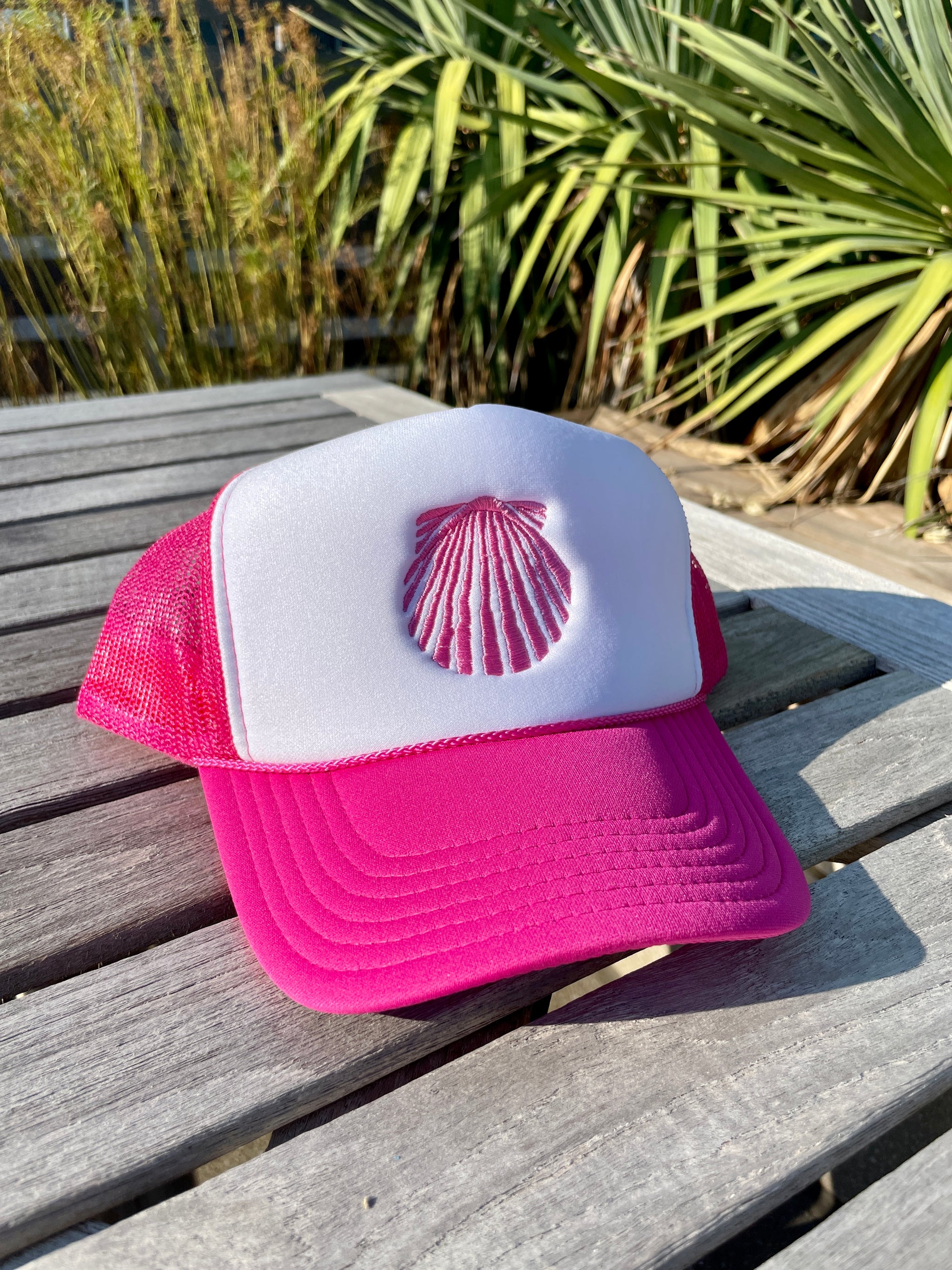 New! Upcycled seashell trucker Seashell Trucker Hat - Etsy main image 2